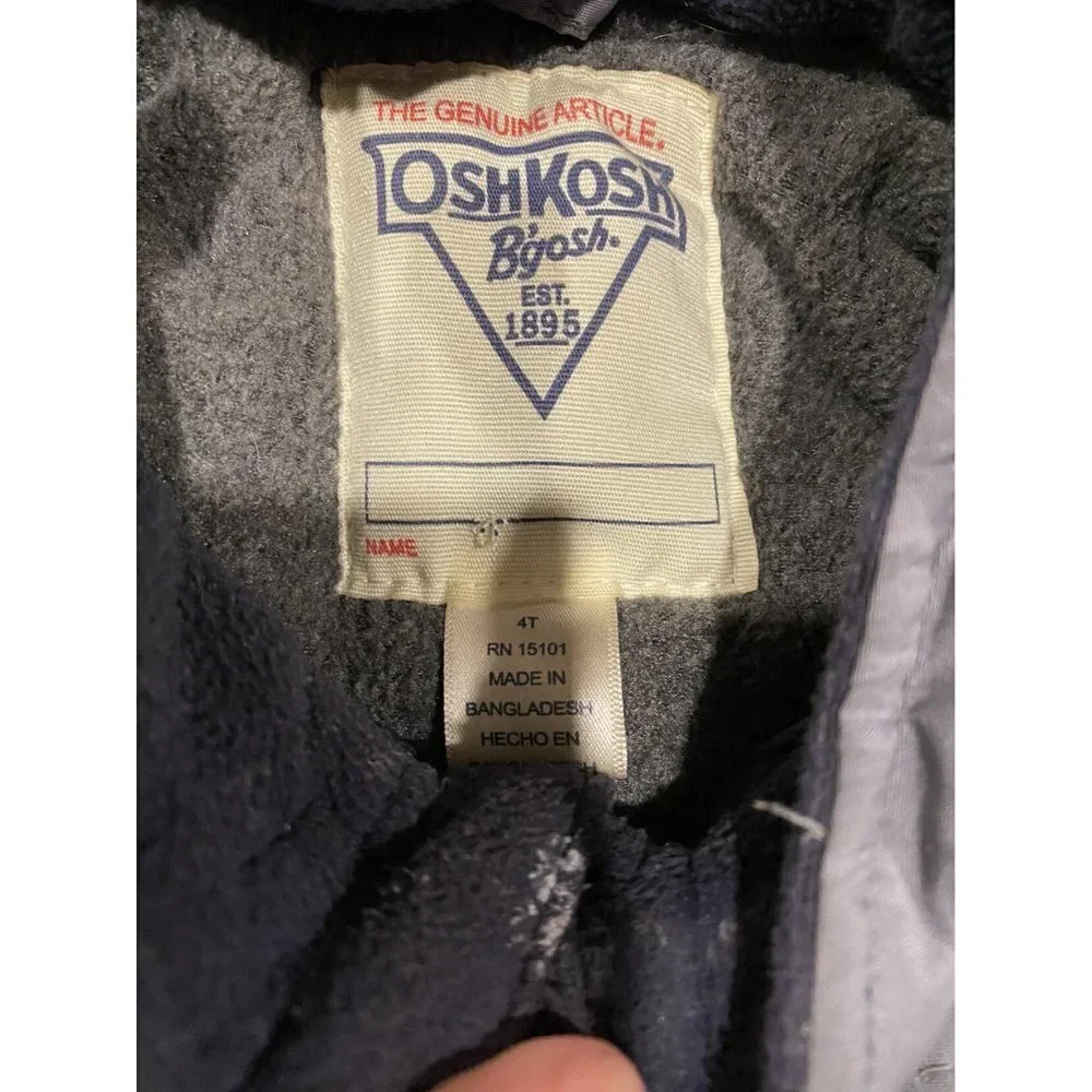 Oshkosh Lined Heavy Duty Hooded Jacket 4T